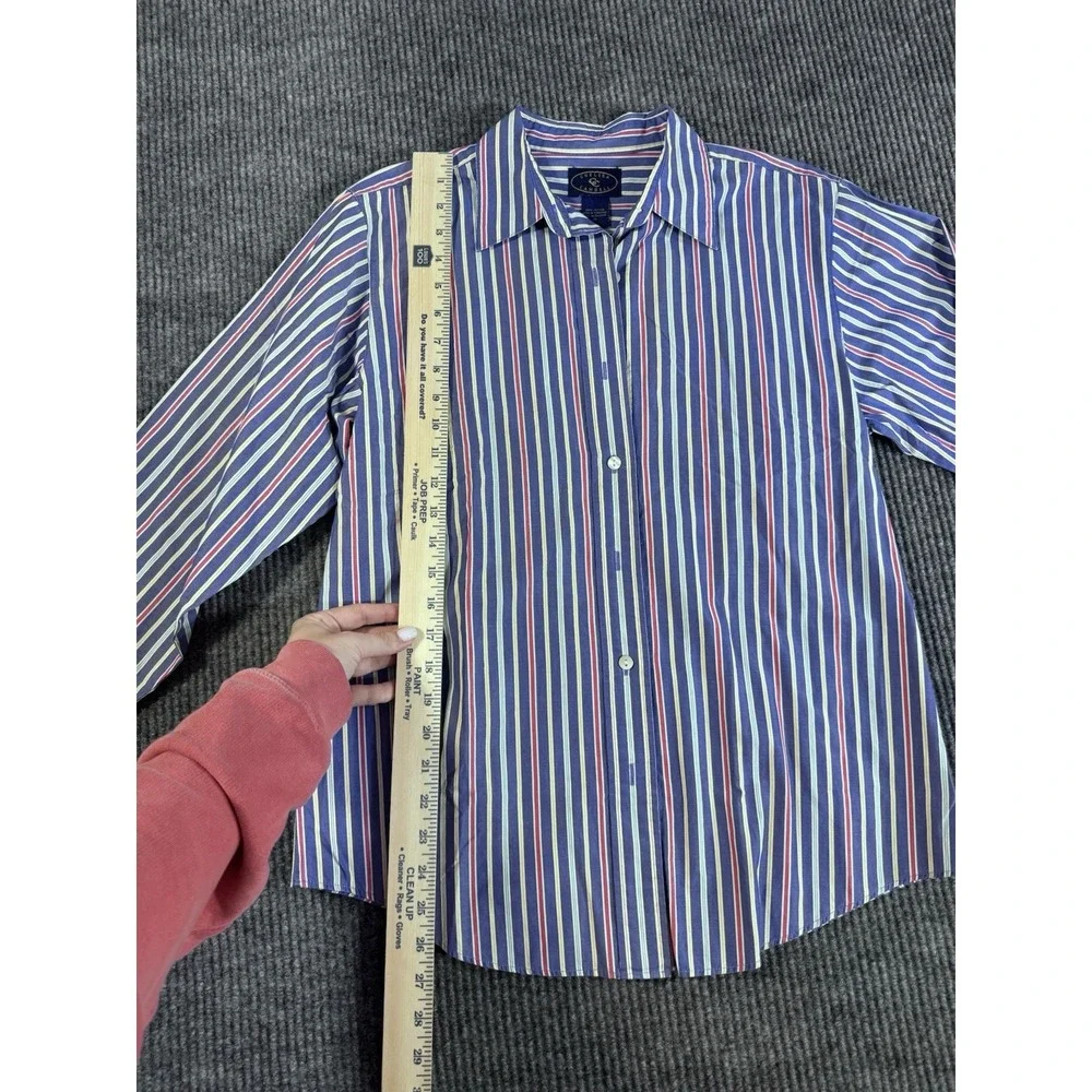Chelsea Cambell Striped Cotton Shirt Size 10 Blue Red Yellow Classic vintage - Picture 5 of 7